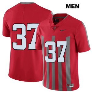 Men's NCAA Ohio State Buckeyes Trayvon Wilburn #37 College Stitched Elite No Name Authentic Nike Red Football Jersey JI20Y68RP